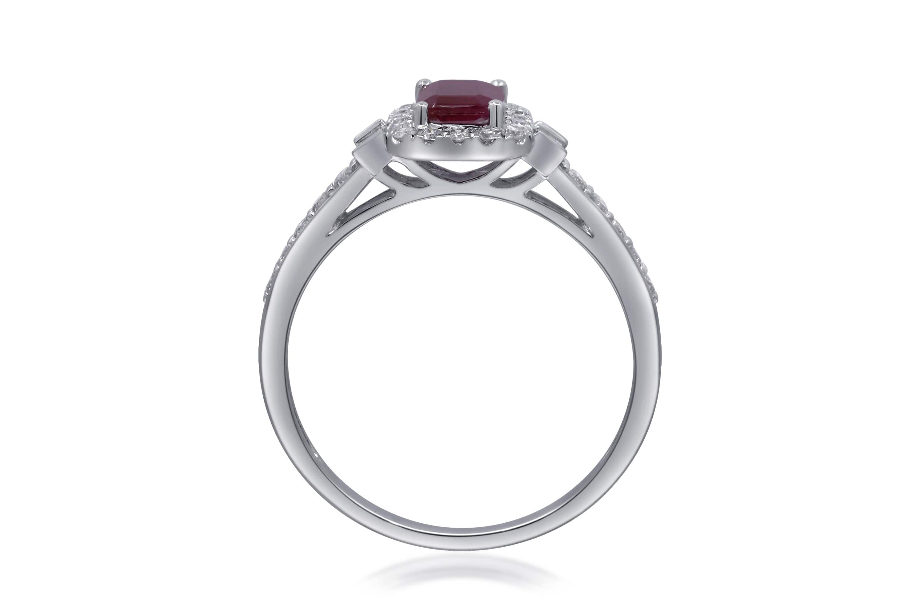 Ruby Ring in 14K White Gold