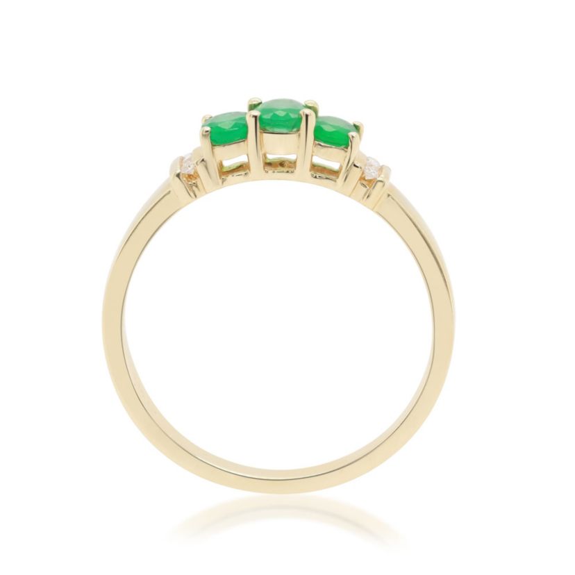 Emerald Ring in 14K Yellow Gold