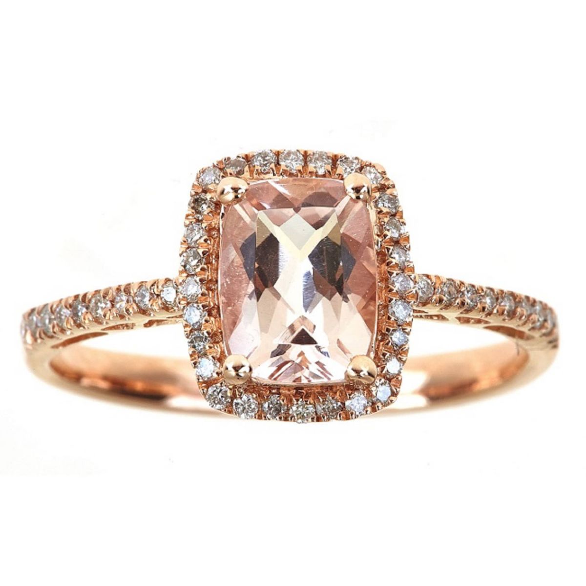 Morganite Ring in 10K Rose Gold
