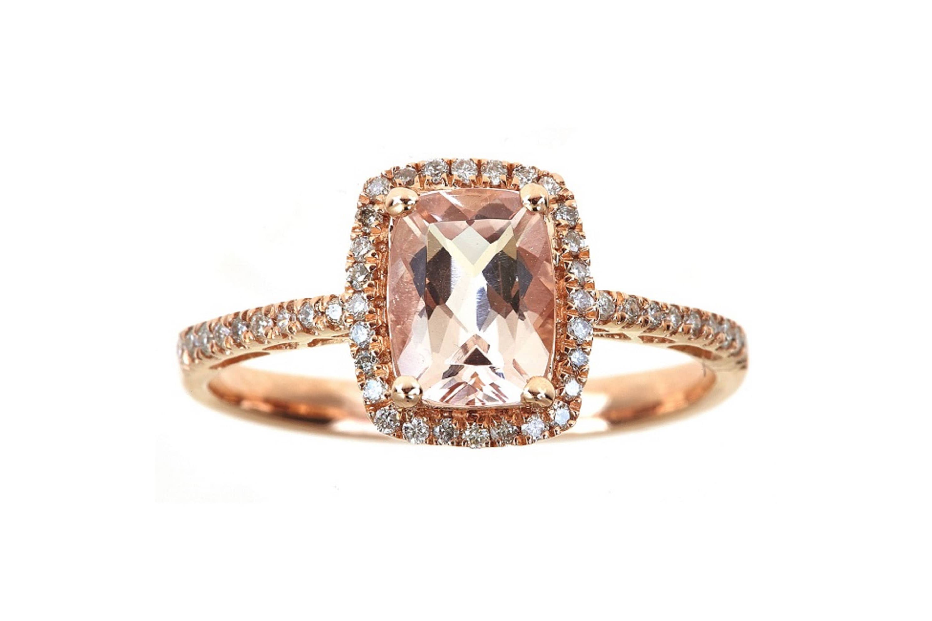 Morganite Ring in 10K Rose Gold
