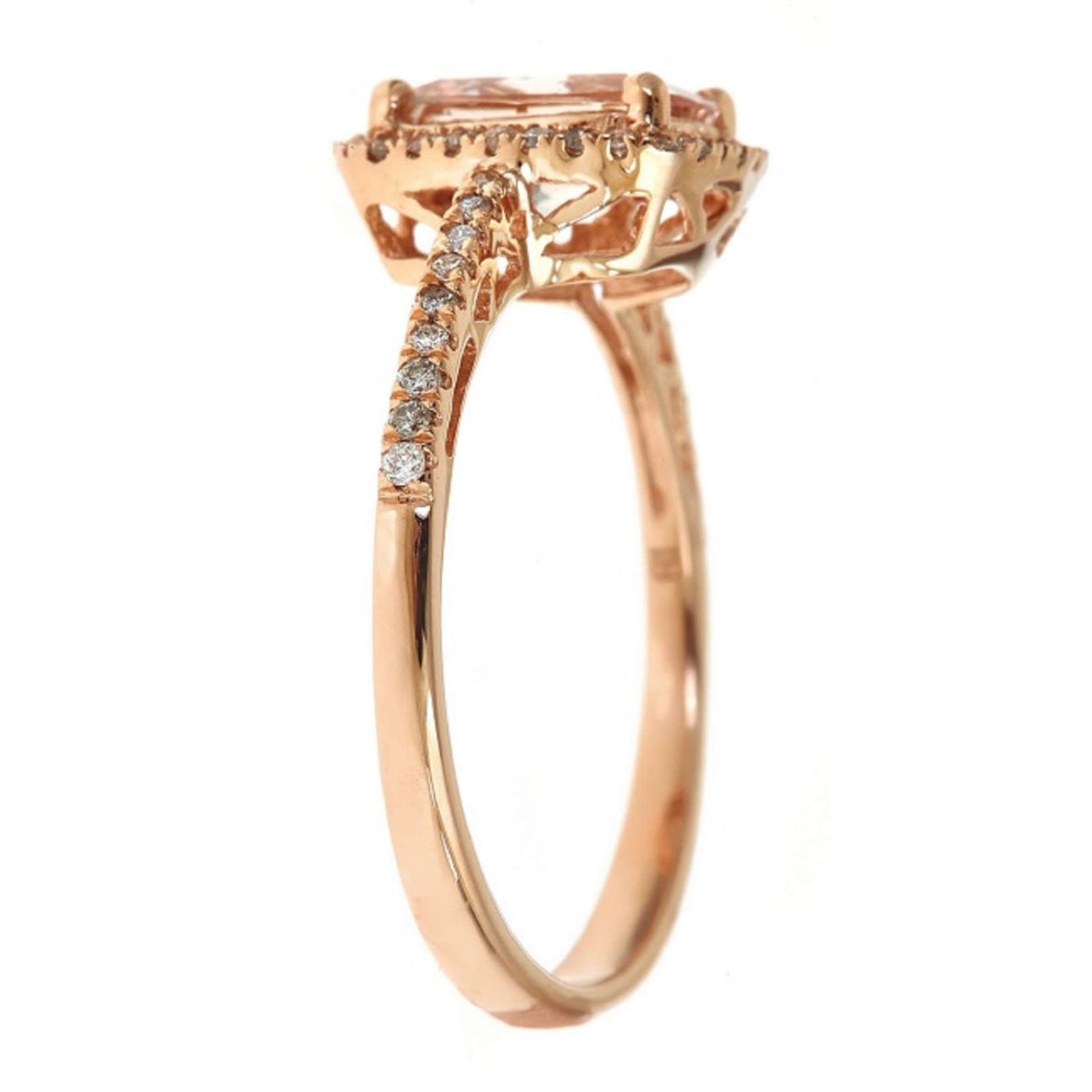 Morganite Ring in 10K Rose Gold