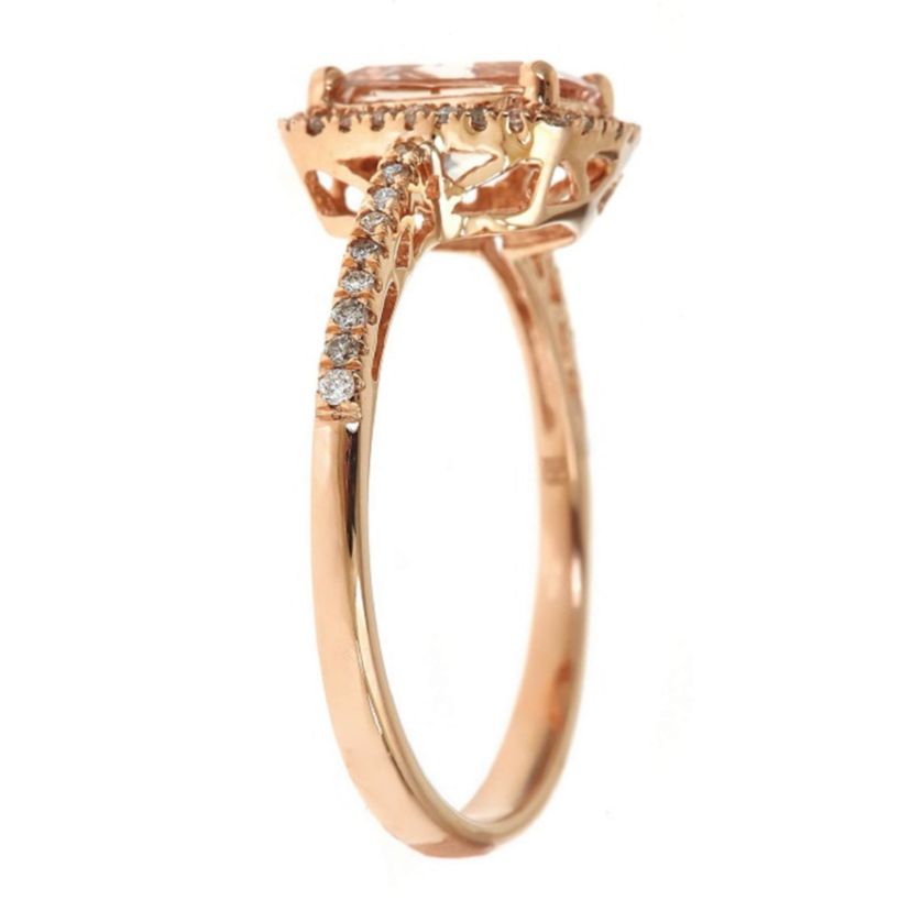 Morganite Ring in 10K Rose Gold