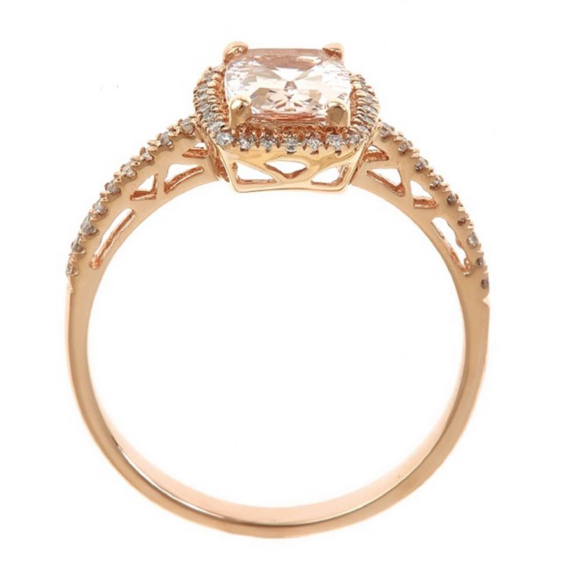 Morganite Ring in 10K Rose Gold