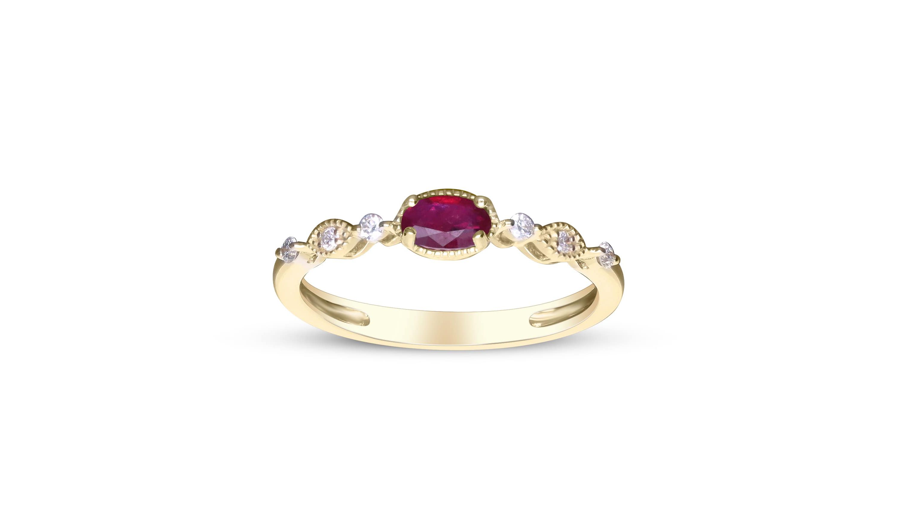 Ruby Ring in 10K Yellow Gold