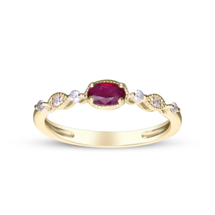 Ruby Ring in 10K Yellow Gold