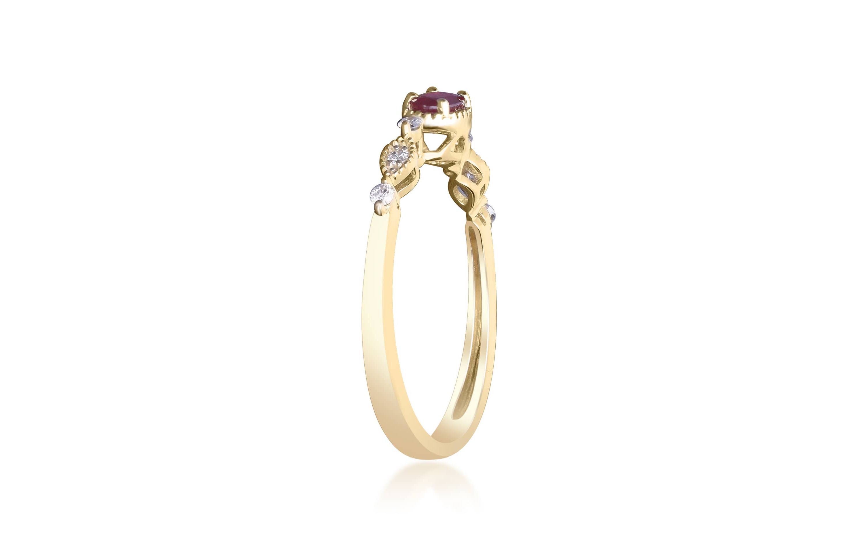 Ruby Ring in 10K Yellow Gold