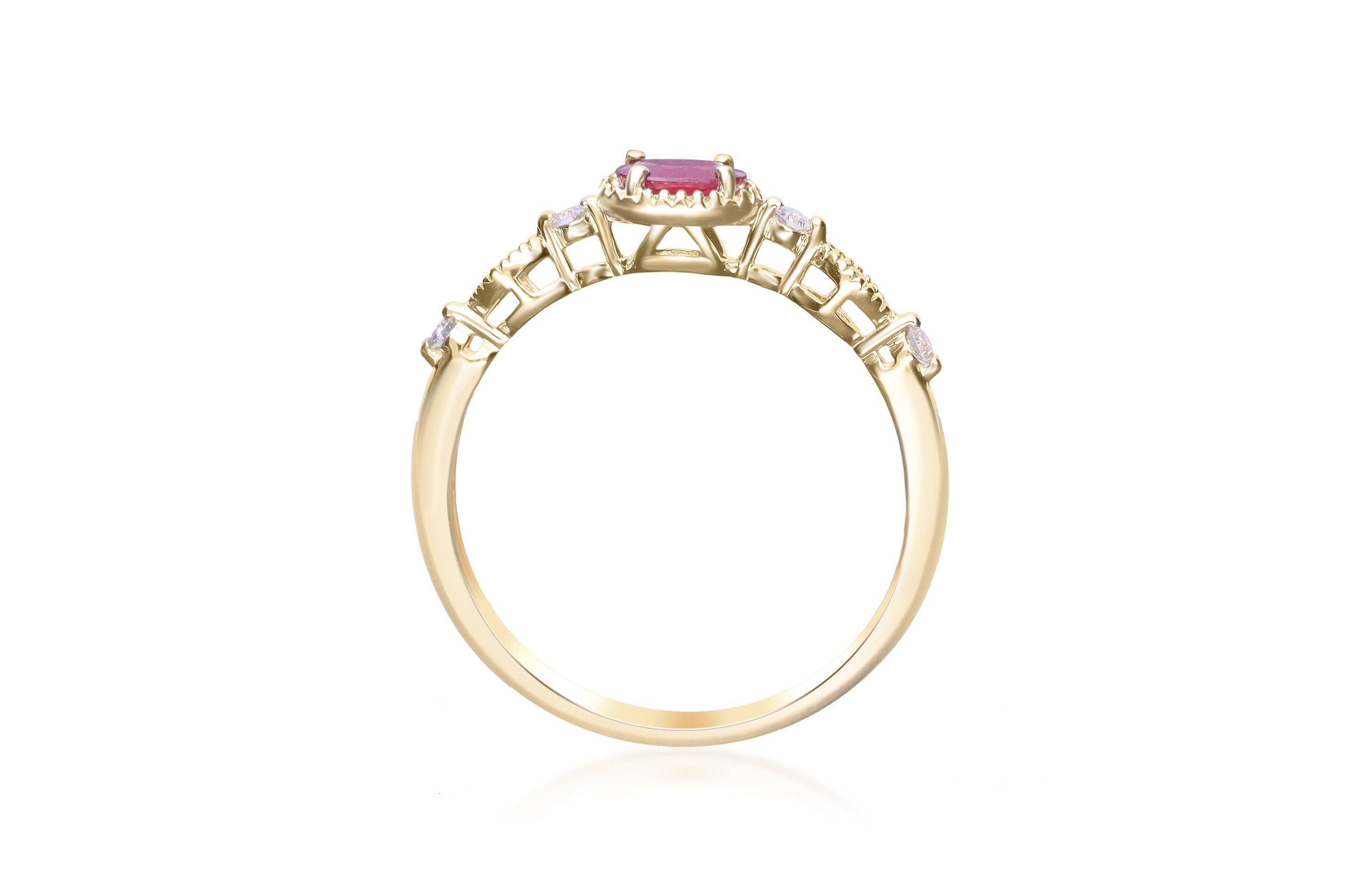 Ruby Ring in 10K Yellow Gold