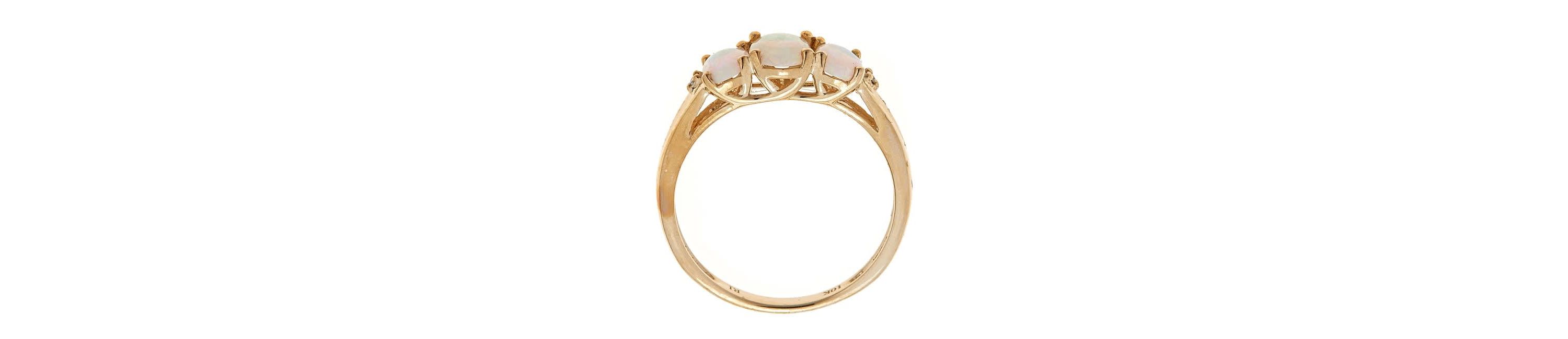 Ethiopian Opal Ring in 10K Yellow Gold