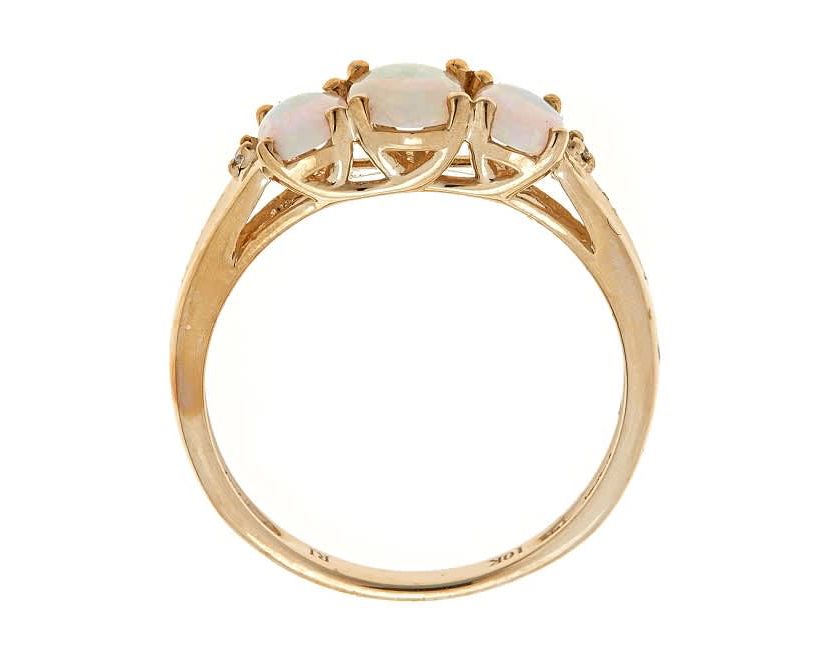 Ethiopian Opal Ring in 10K Yellow Gold