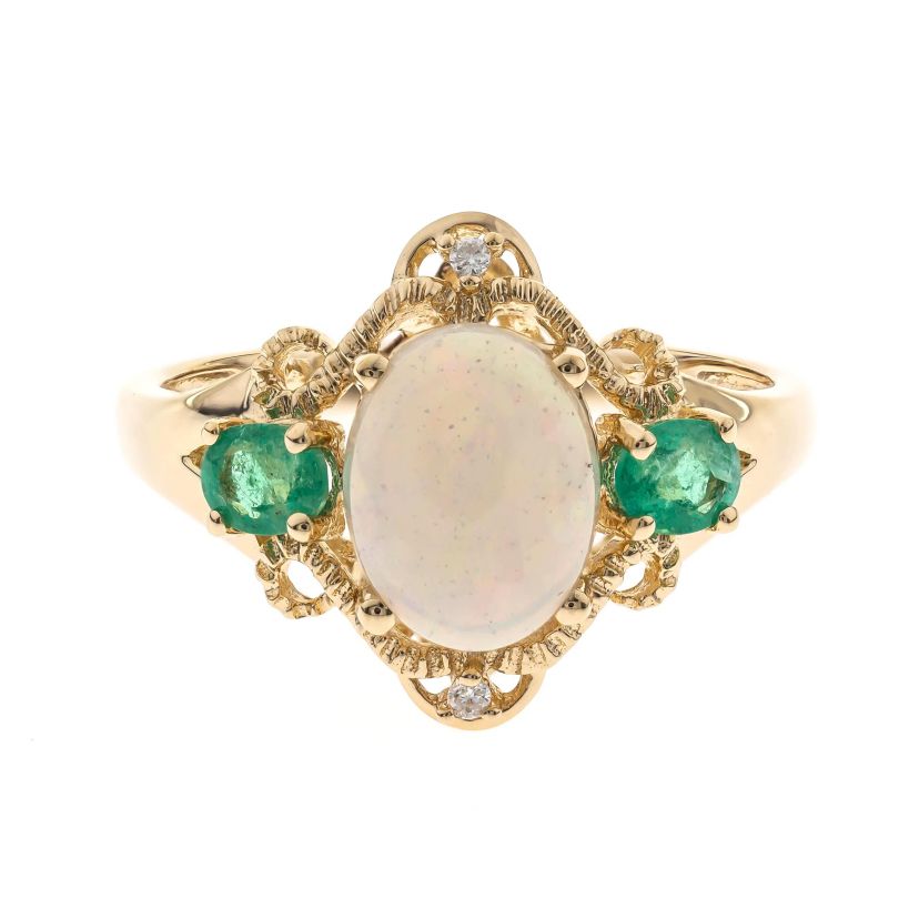Ethiopian Opal Ring in 14K Yellow Gold