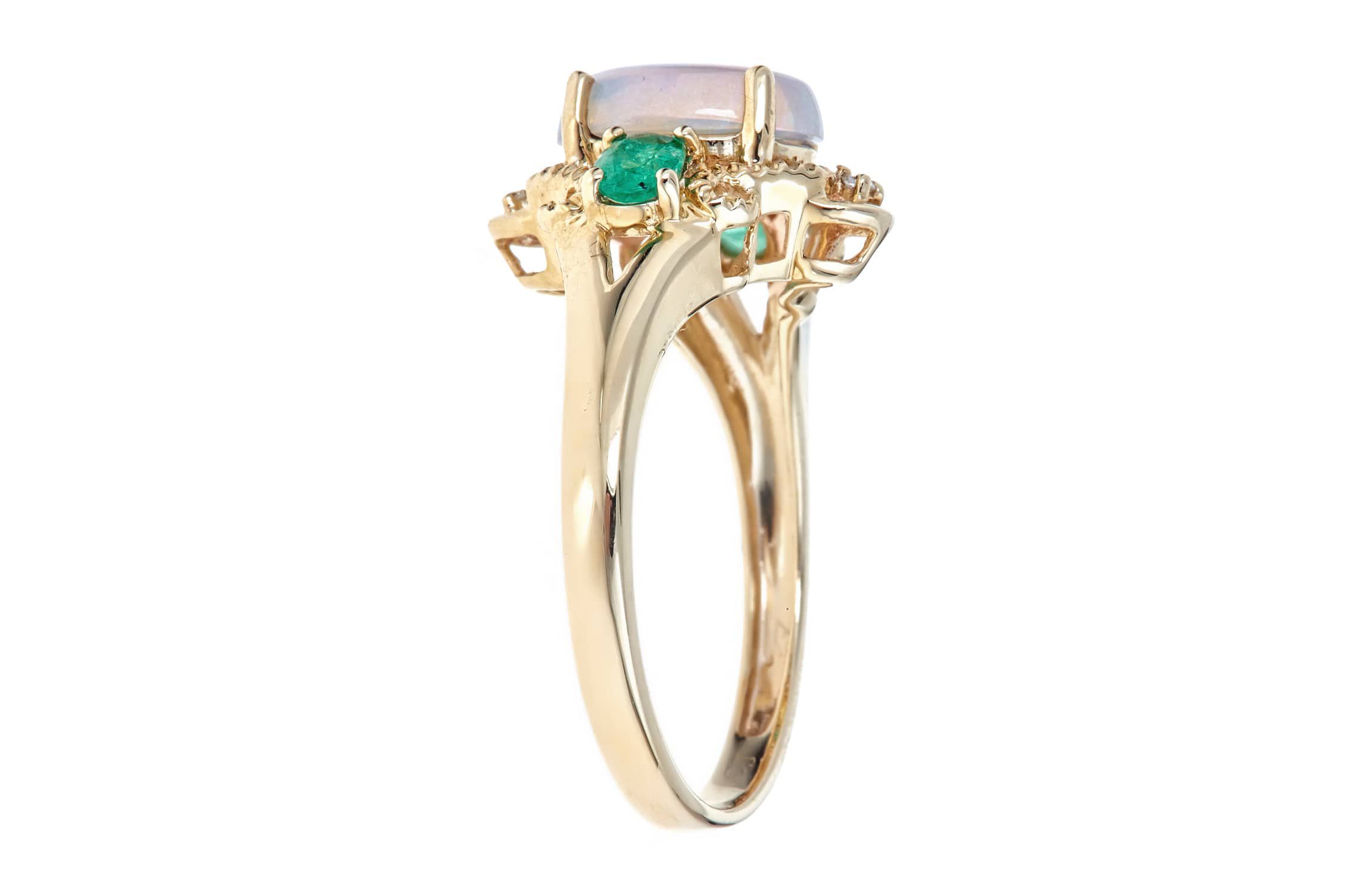 Ethiopian Opal Ring in 14K Yellow Gold
