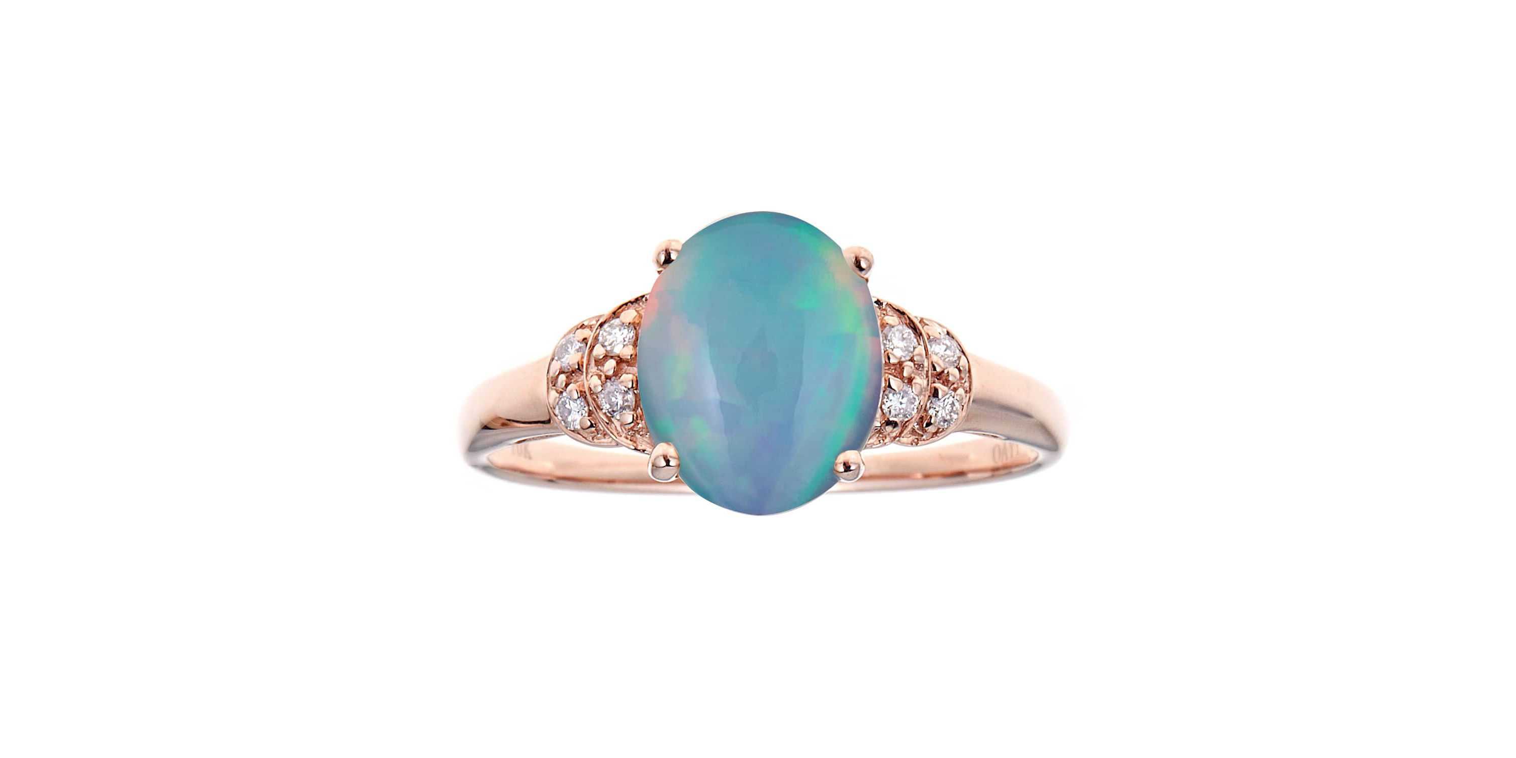 Ethiopian Opal Ring in 10K Rose Gold