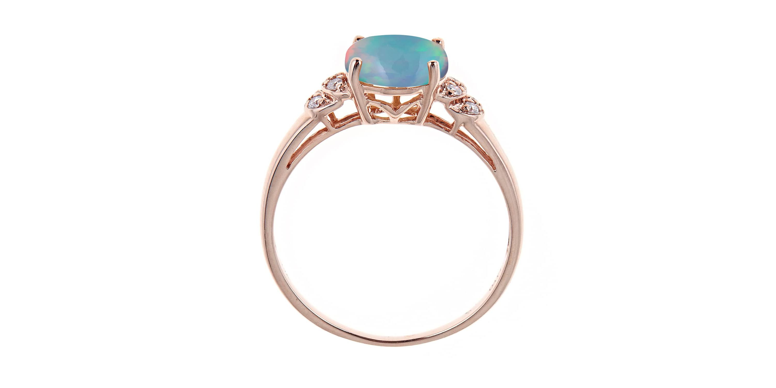 Ethiopian Opal Ring in 10K Rose Gold