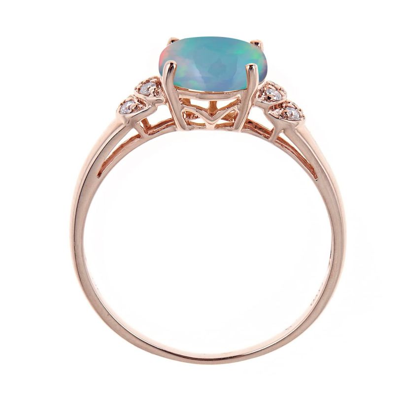 Ethiopian Opal Ring in 10K Rose Gold