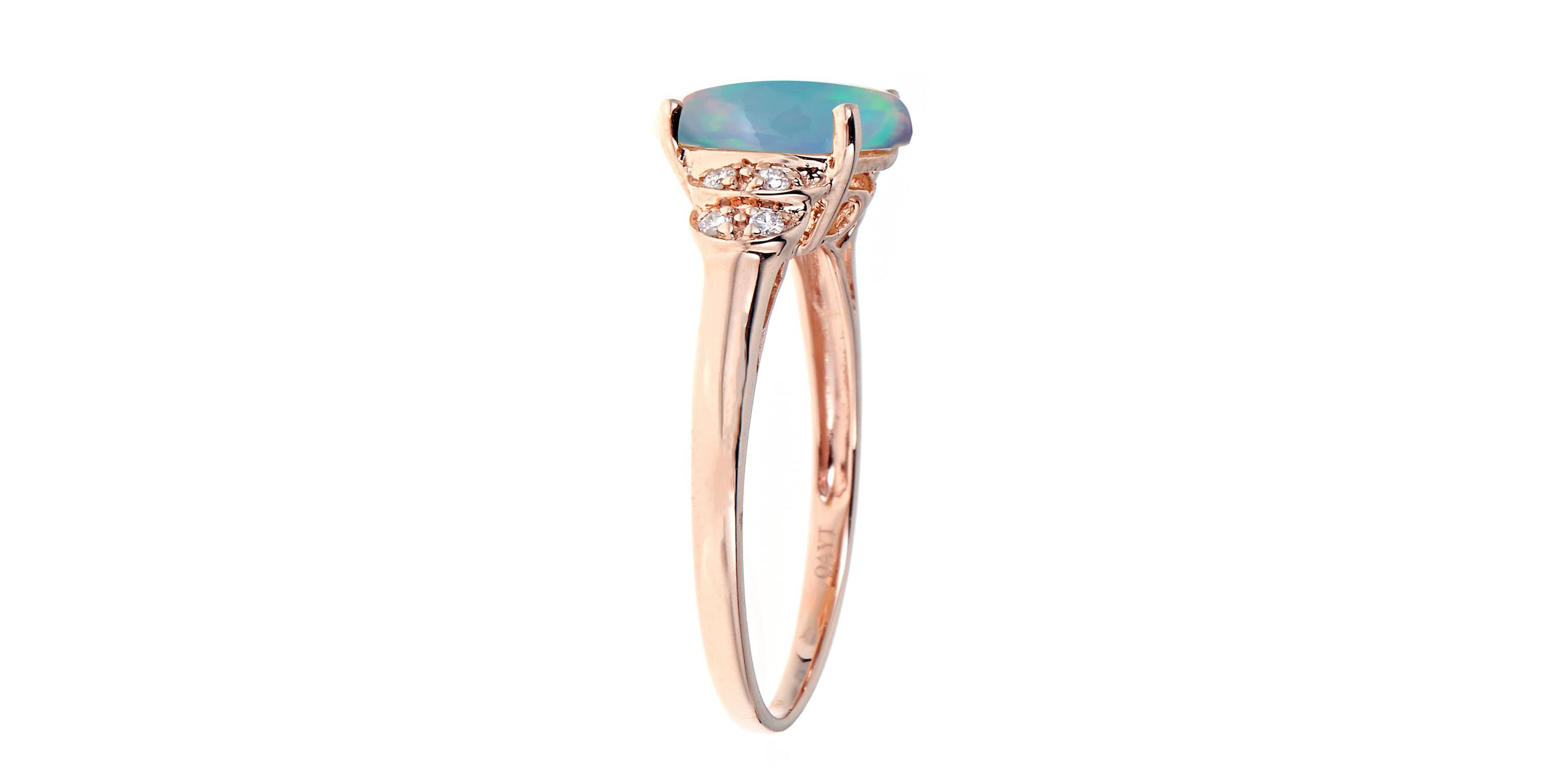 Ethiopian Opal Ring in 10K Rose Gold