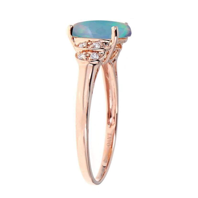 Ethiopian Opal Ring in 10K Rose Gold