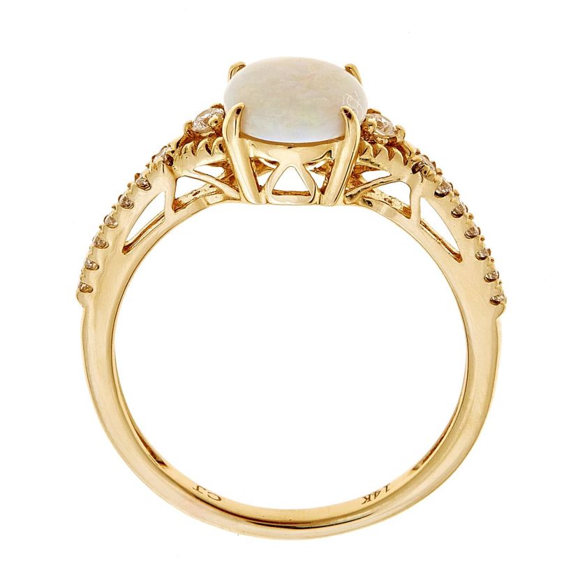 Ethiopian Opal Ring in 10K Yellow Gold