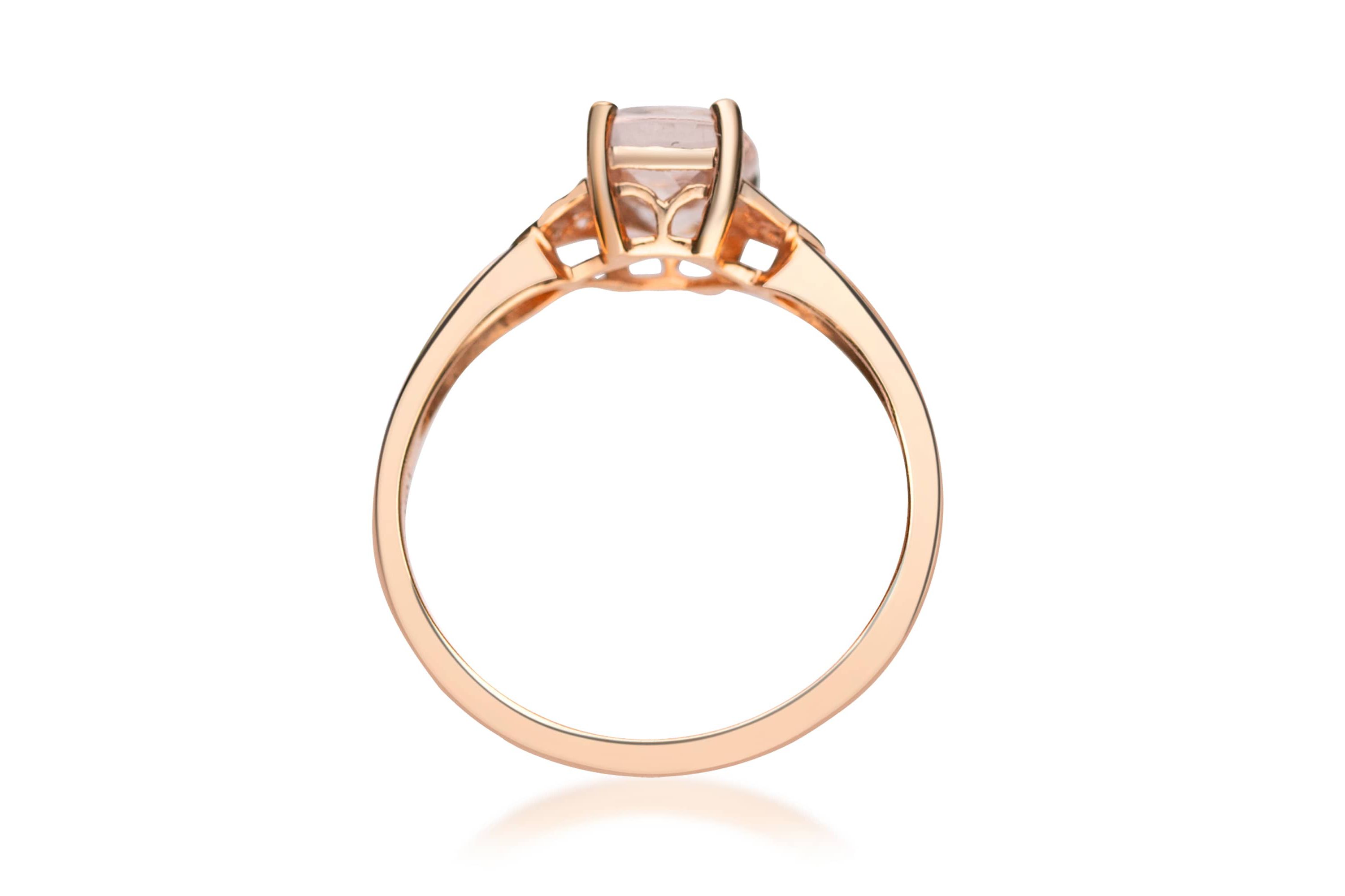 Morganite Ring in 14K Rose Gold