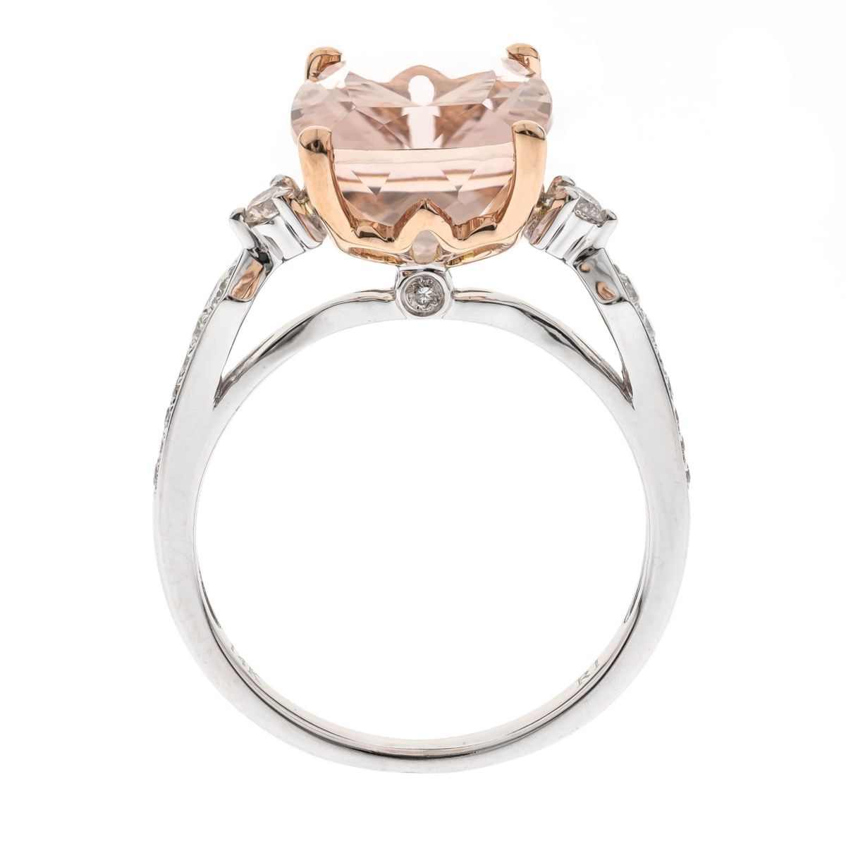 Morganite Ring in 14K Two-Tone Gold