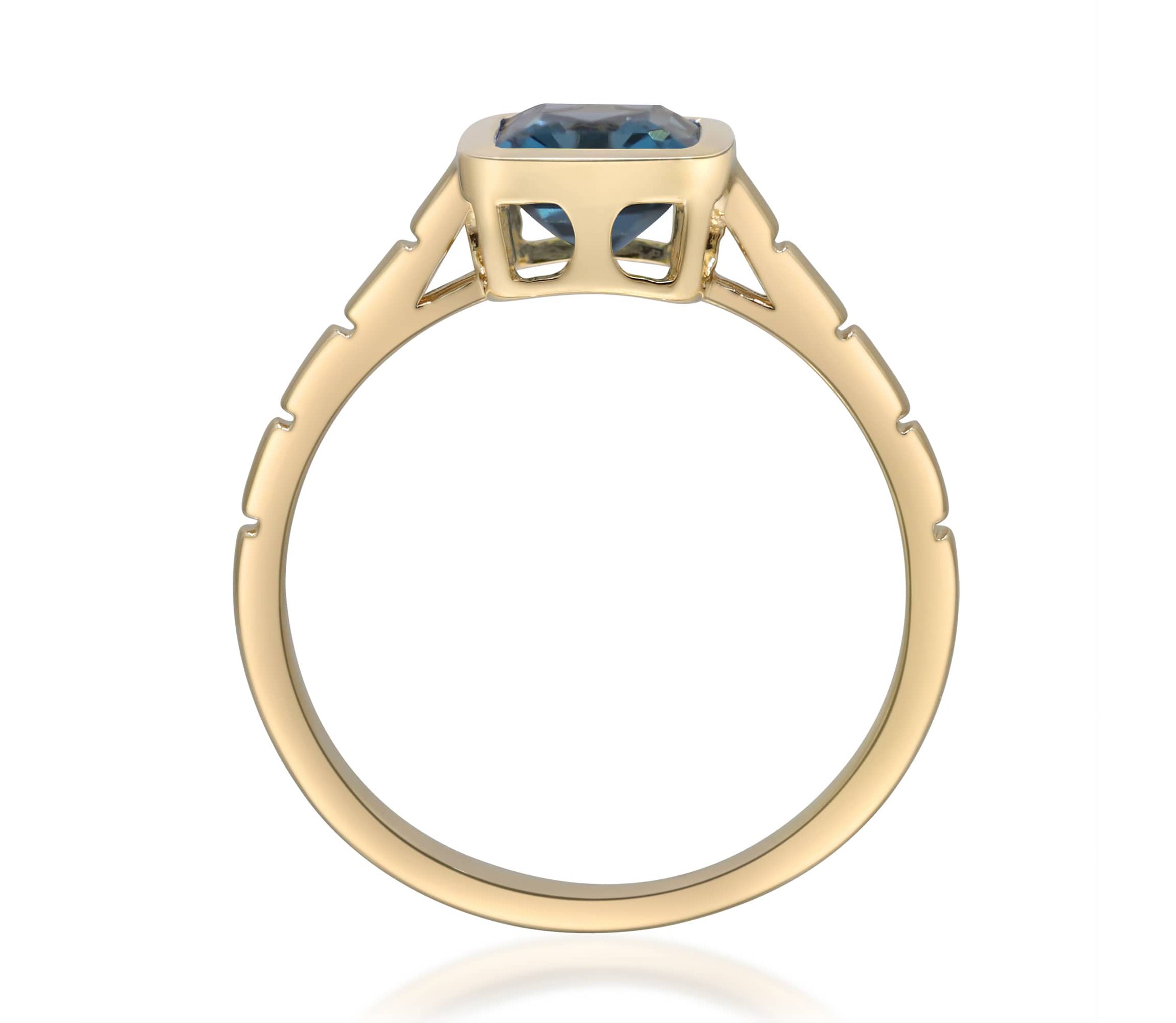 BLUE TOPAZ Ring in 10K YELLOW GOLD