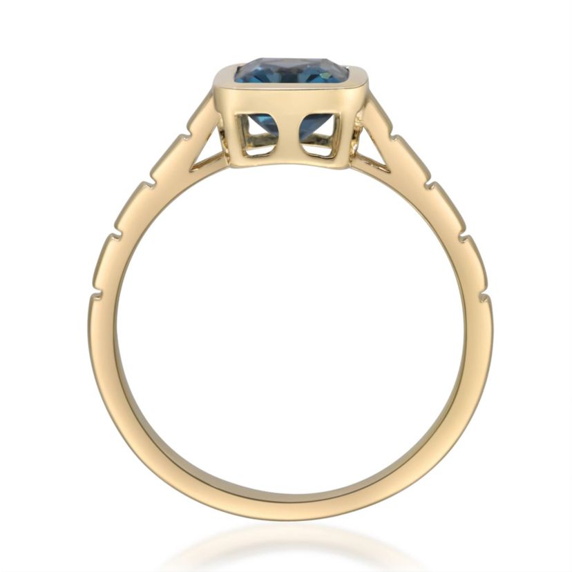 BLUE TOPAZ Ring in 10K YELLOW GOLD