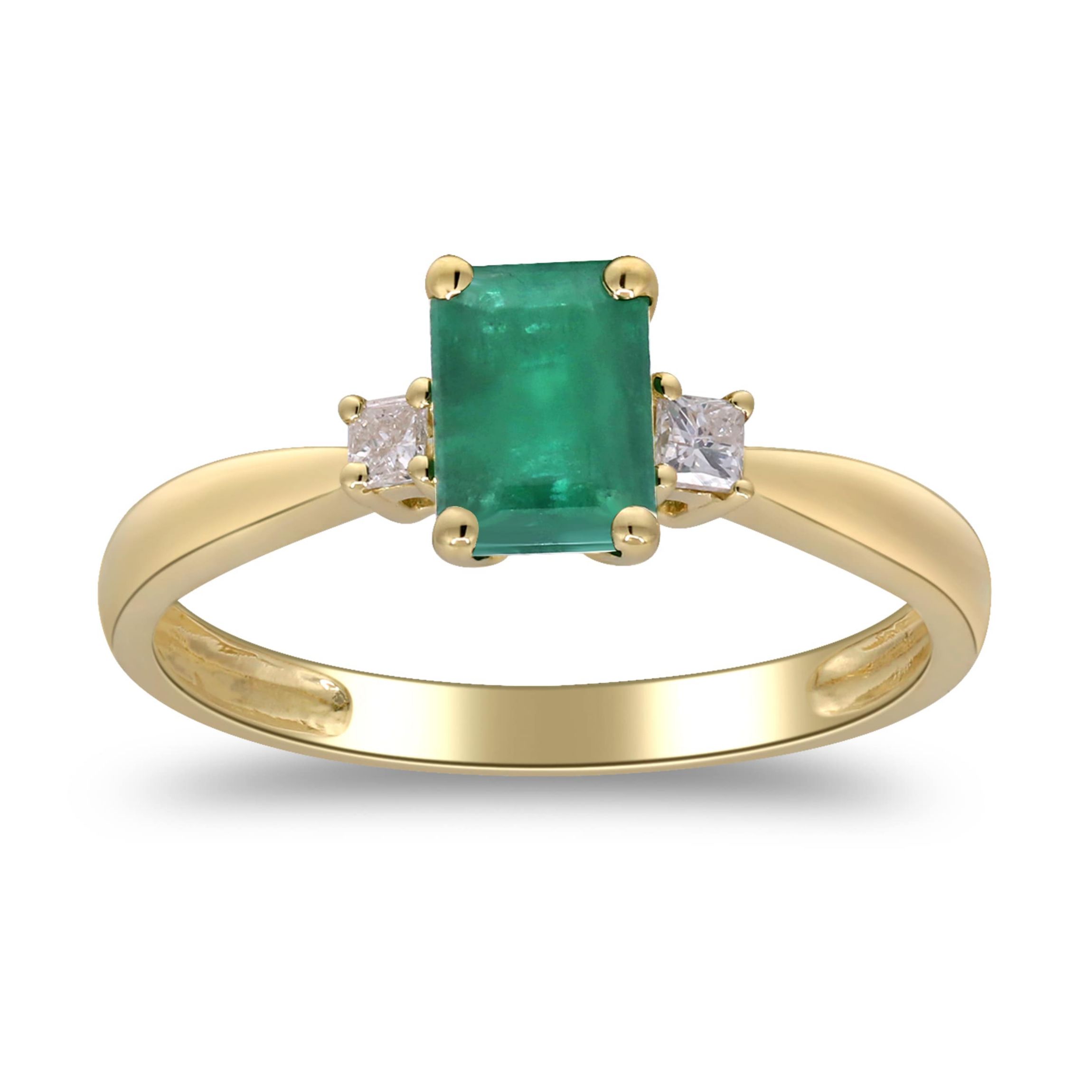 EMERALD Ring in 10K YELLOW GOLD