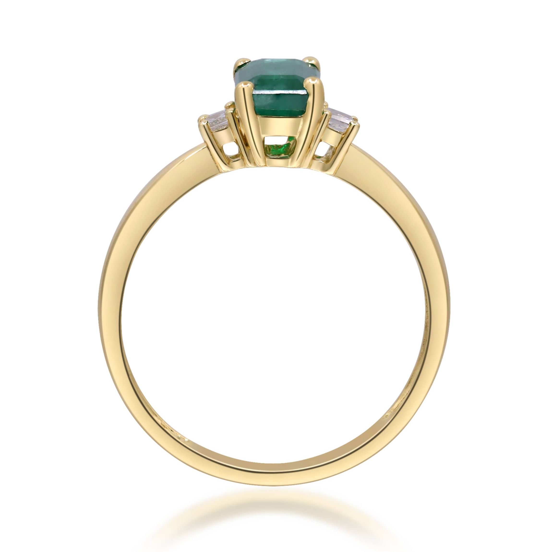 EMERALD Ring in 10K YELLOW GOLD