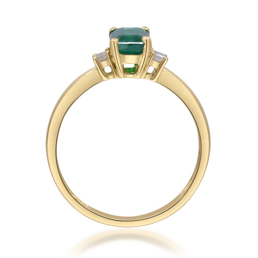 EMERALD Ring in 10K YELLOW GOLD