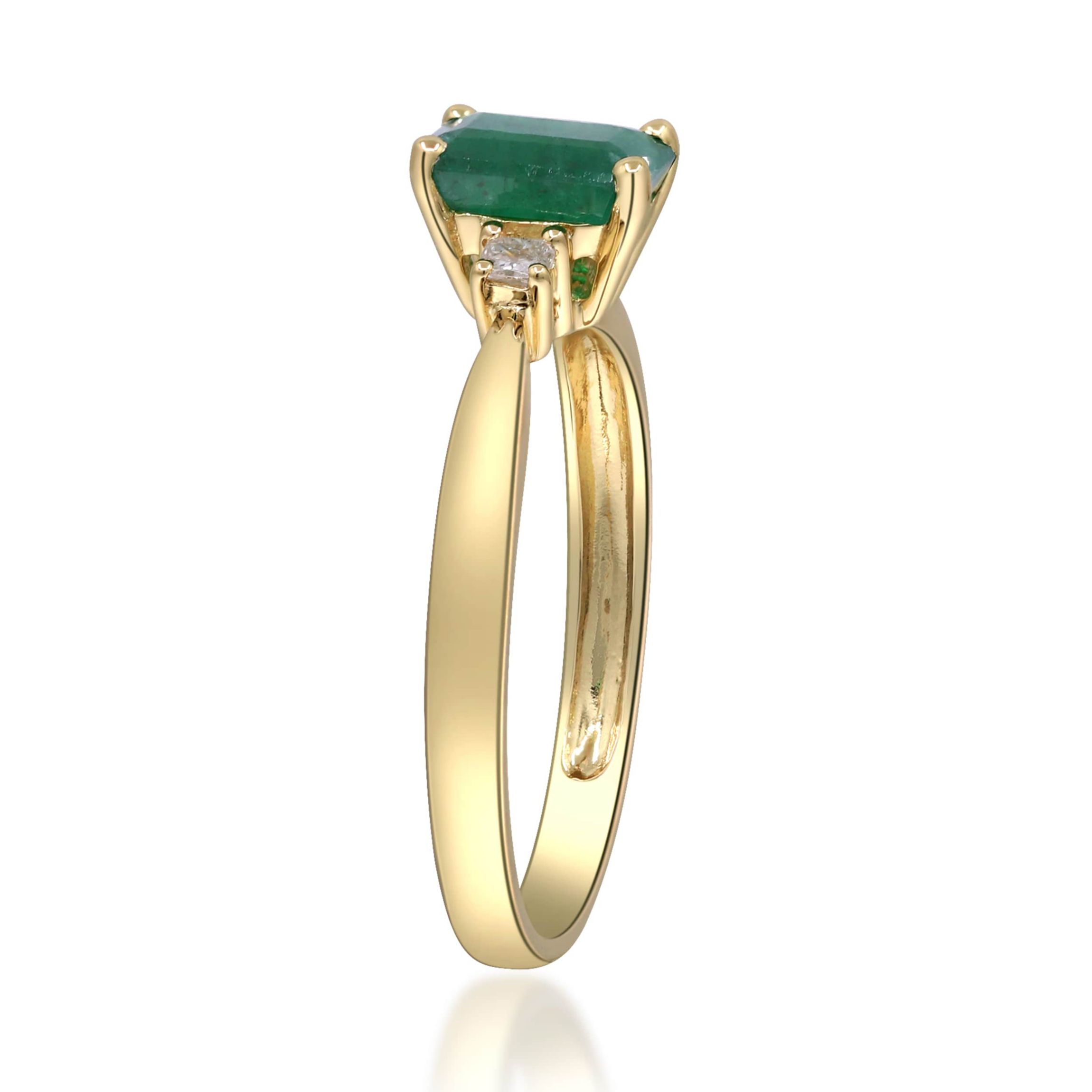 EMERALD Ring in 10K YELLOW GOLD