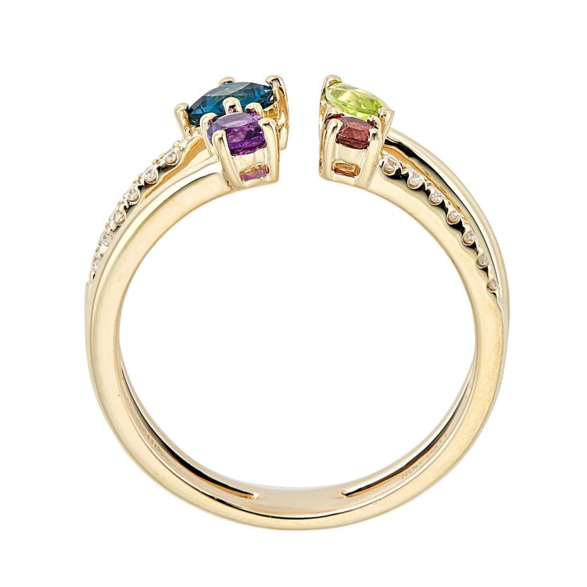 BLUE TOPAZ Ring in 10K YELLOW GOLD