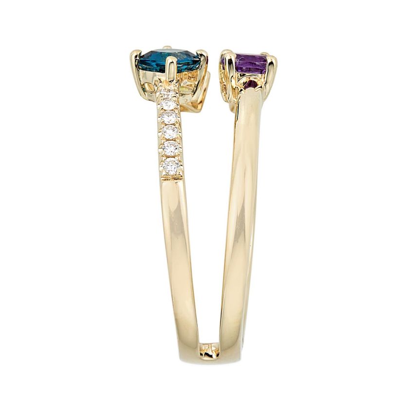 BLUE TOPAZ Ring in 10K YELLOW GOLD