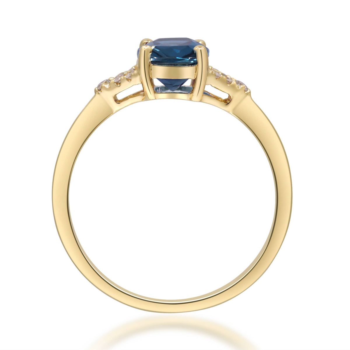 BLUE TOPAZ Ring in 10K YELLOW GOLD