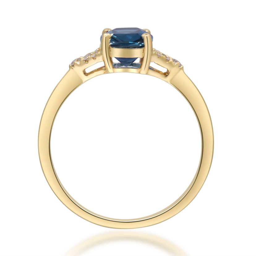 BLUE TOPAZ Ring in 10K YELLOW GOLD