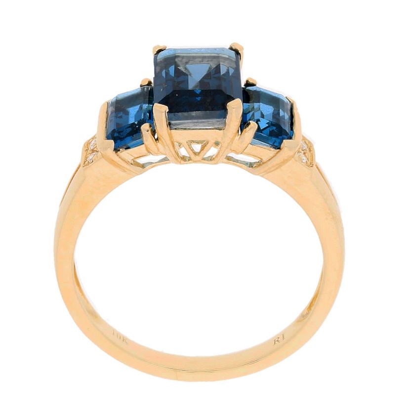 BLUE TOPAZ Ring in 10K YELLOW GOLD