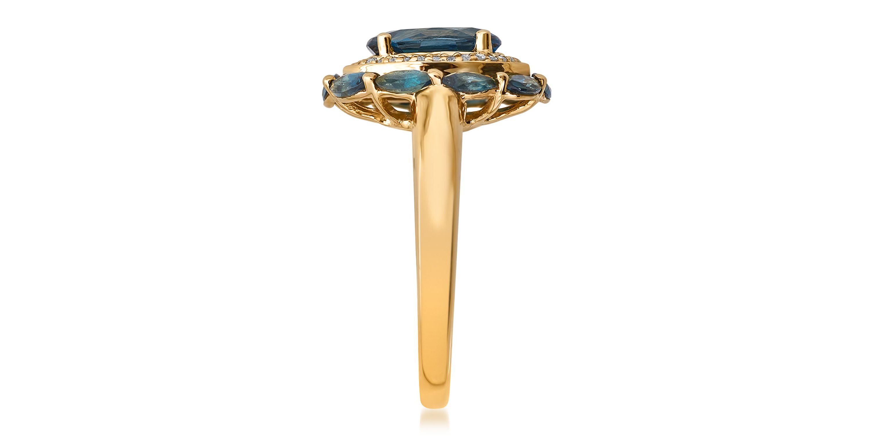 BLUE TOPAZ Ring in 10K YELLOW GOLD