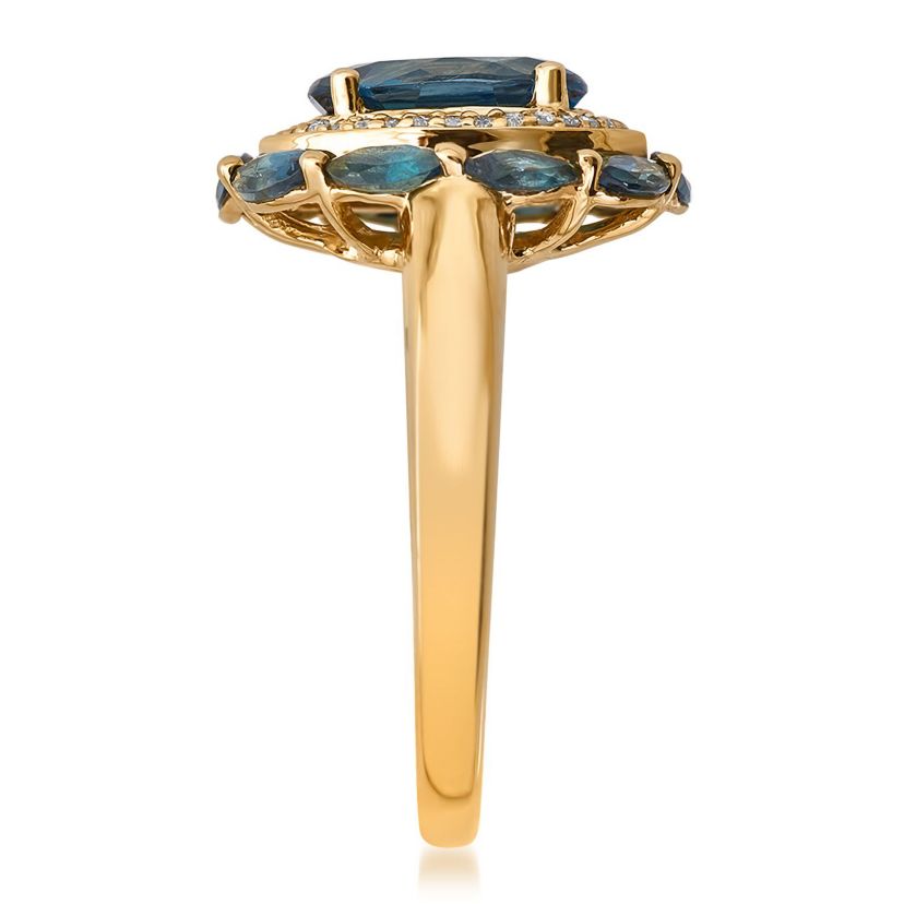 BLUE TOPAZ Ring in 10K YELLOW GOLD