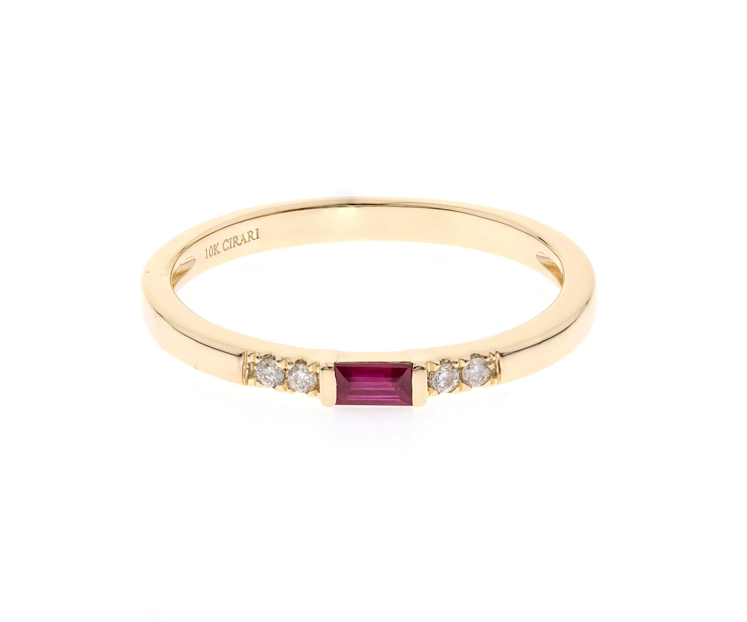 RUBY Ring in 10K YELLOW GOLD