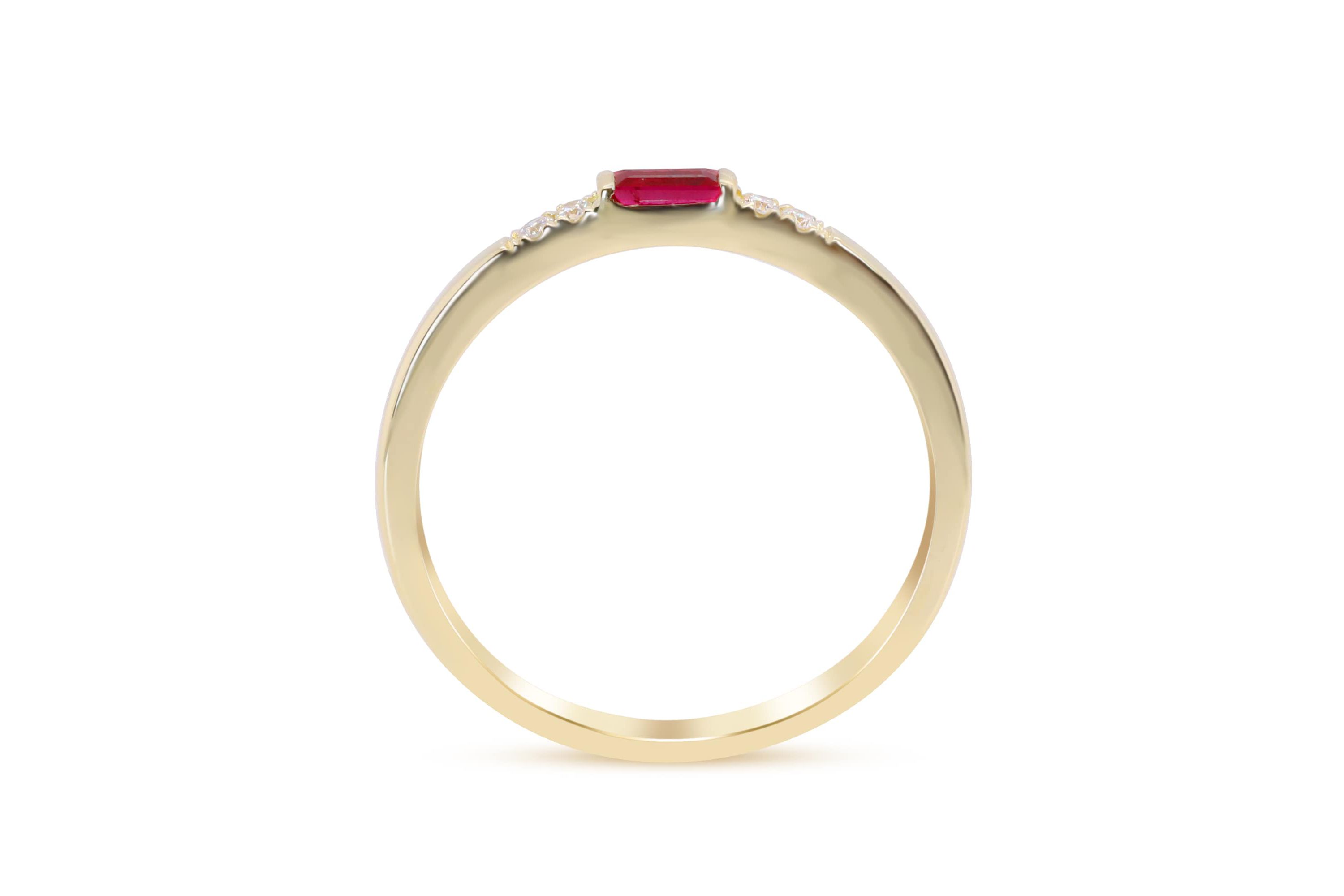 RUBY Ring in 10K YELLOW GOLD