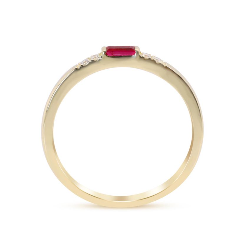 RUBY Ring in 10K YELLOW GOLD