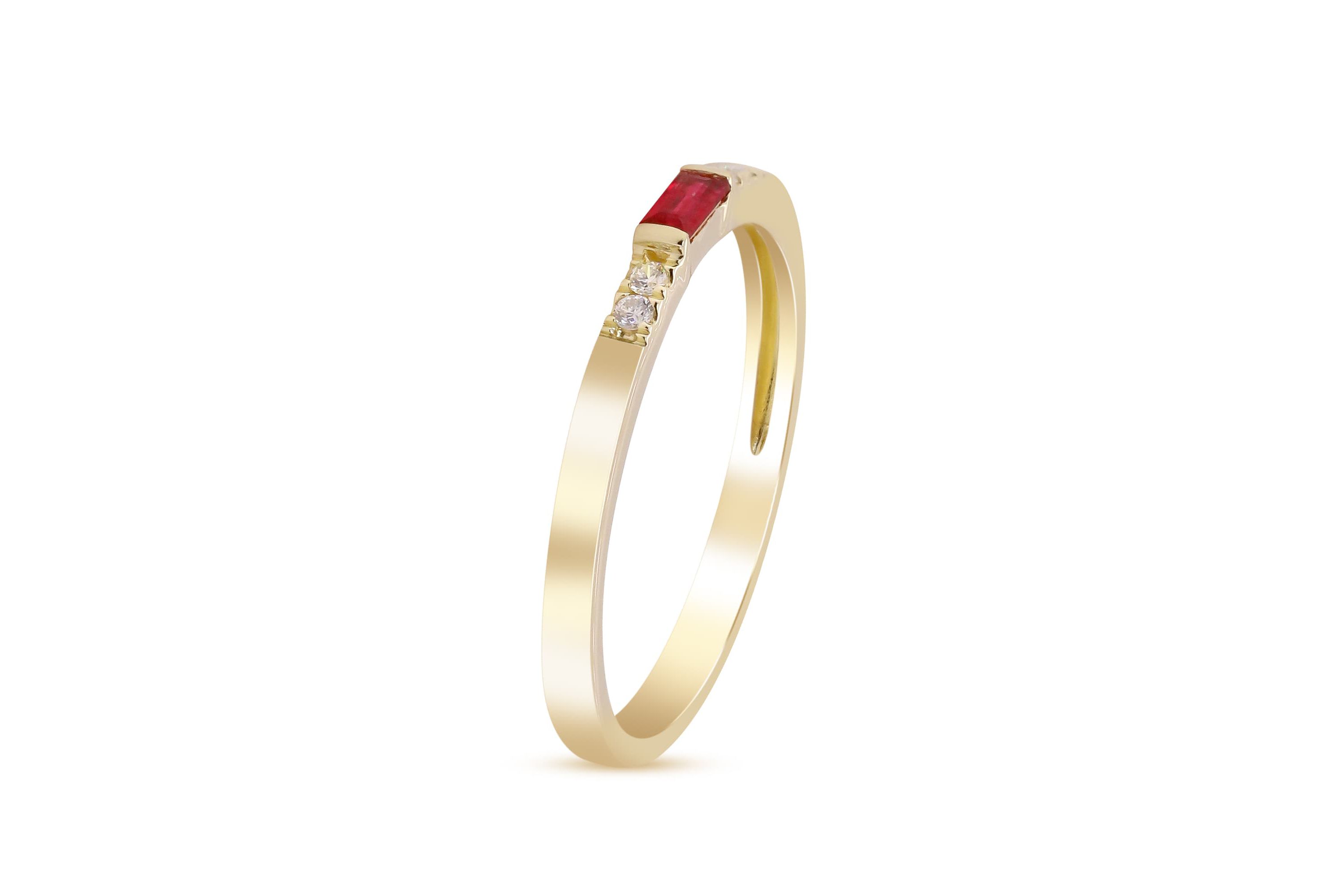 RUBY Ring in 10K YELLOW GOLD