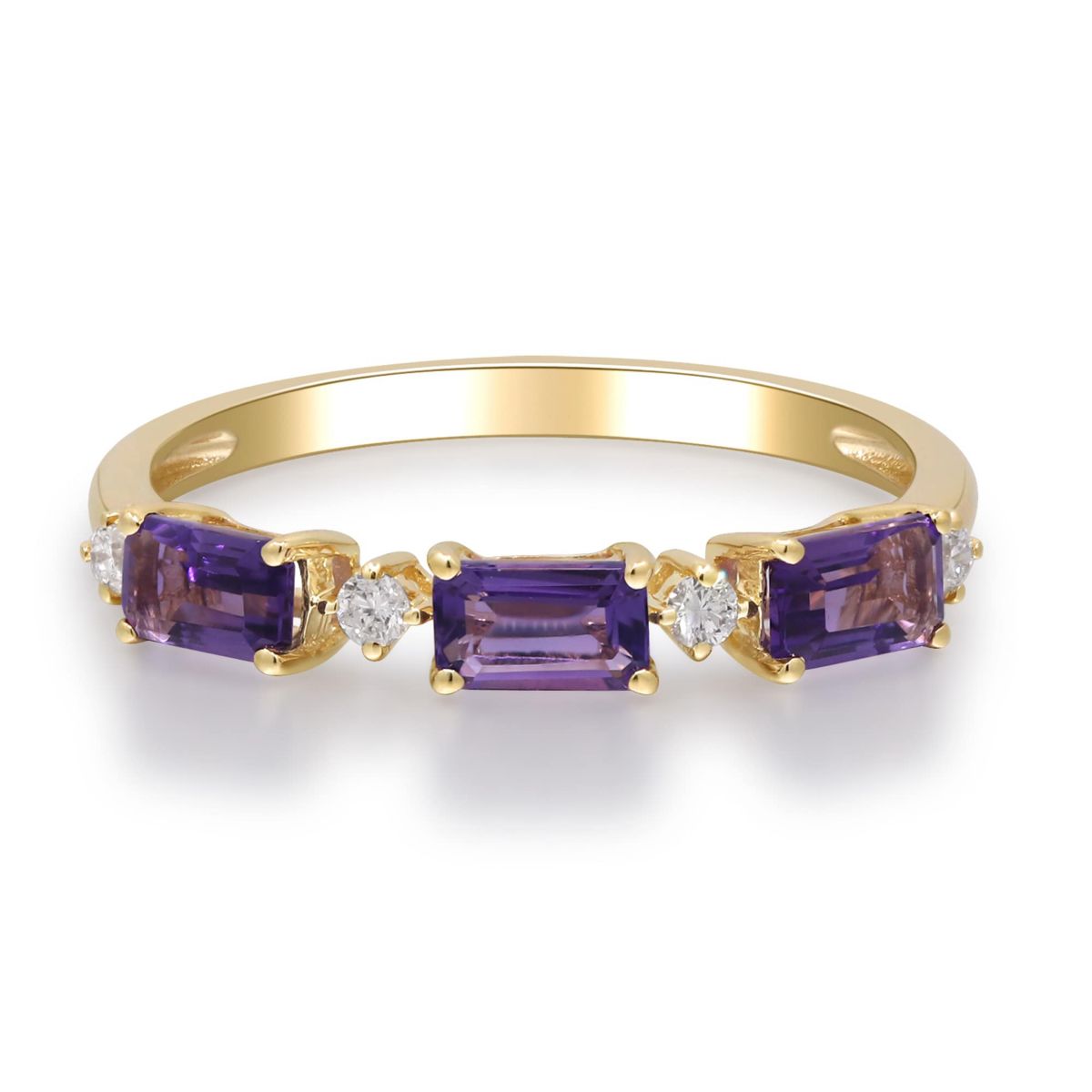 AMETHYST Ring in 10K YELLOW GOLD