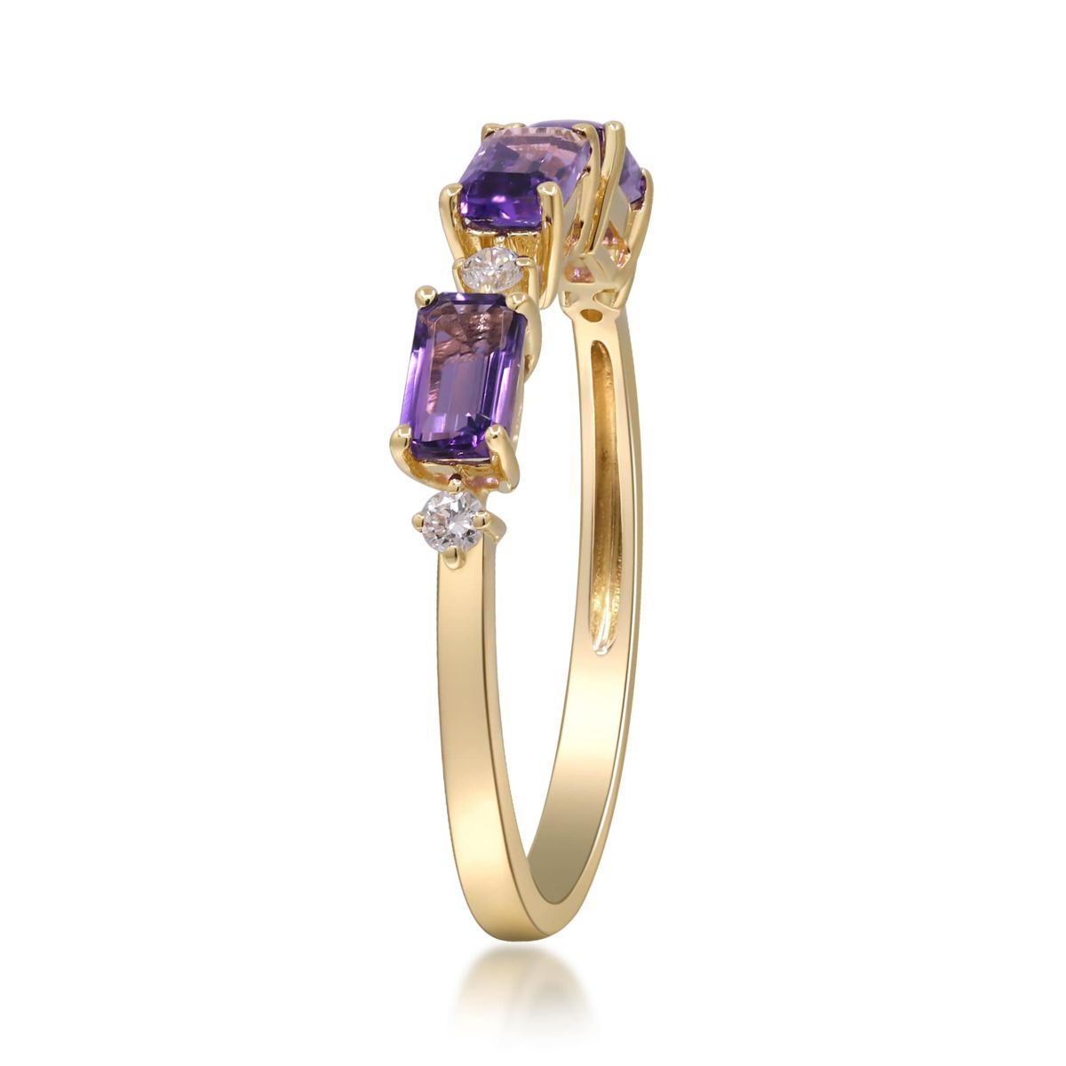 AMETHYST Ring in 10K YELLOW GOLD