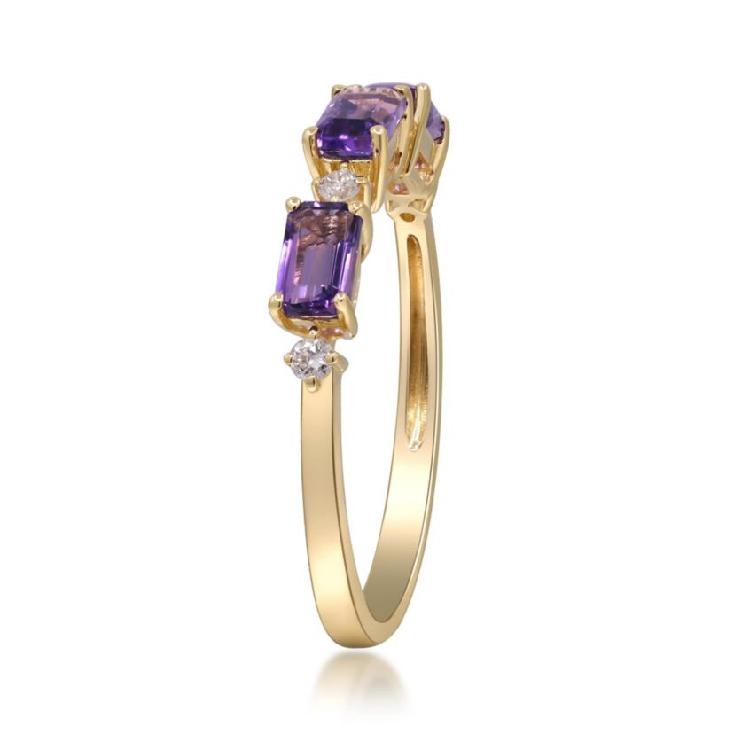 AMETHYST Ring in 10K YELLOW GOLD
