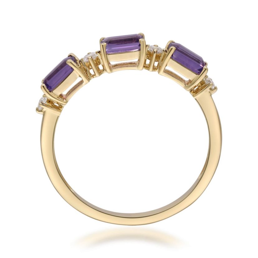 AMETHYST Ring in 10K YELLOW GOLD