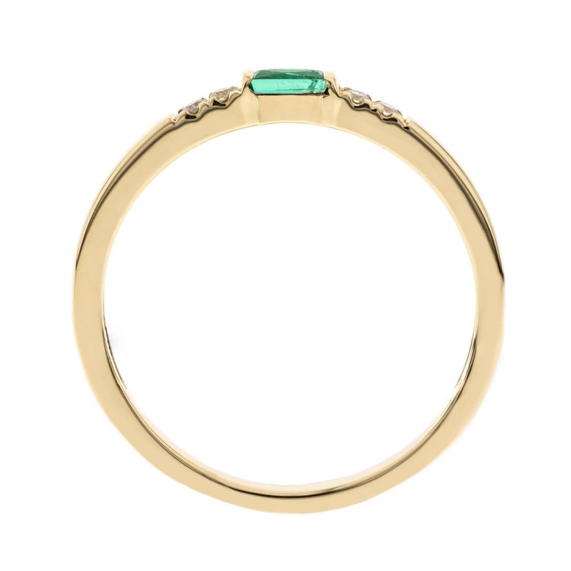 EMERALD Ring in 10K YELLOW GOLD