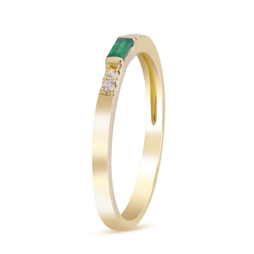 EMERALD Ring in 10K YELLOW GOLD