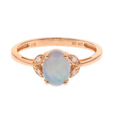 Anika and August OPAL Ring in 10K ROSE GOLD