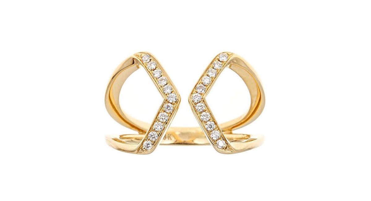 DIAMOND Ring in 10K YELLOW GOLD