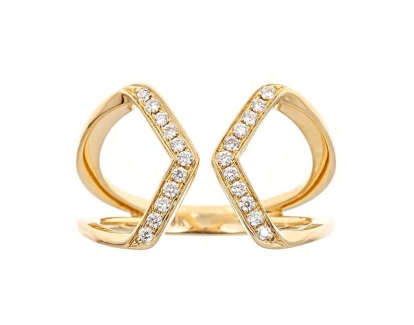 DIAMOND Ring in 10K YELLOW GOLD