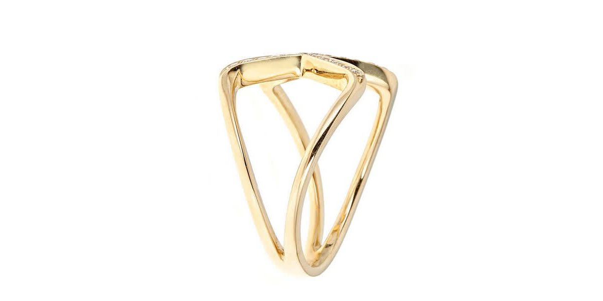 DIAMOND Ring in 10K YELLOW GOLD